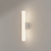 Stylowy nowoczesny designerski kinkiet LED do łazienki w kolorze chrom szklany ryflowany klosz LINEA LP-0510/1W-45 CH CCT Light Prestige IP44
